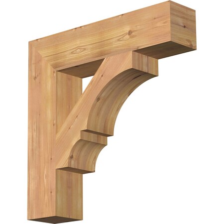 Ekena Millwork Balboa Block Smooth Bracket, Western Red Cedar, 5 1/2"W x 26"D x 26"H BKT06X26X26BOA05SWR
